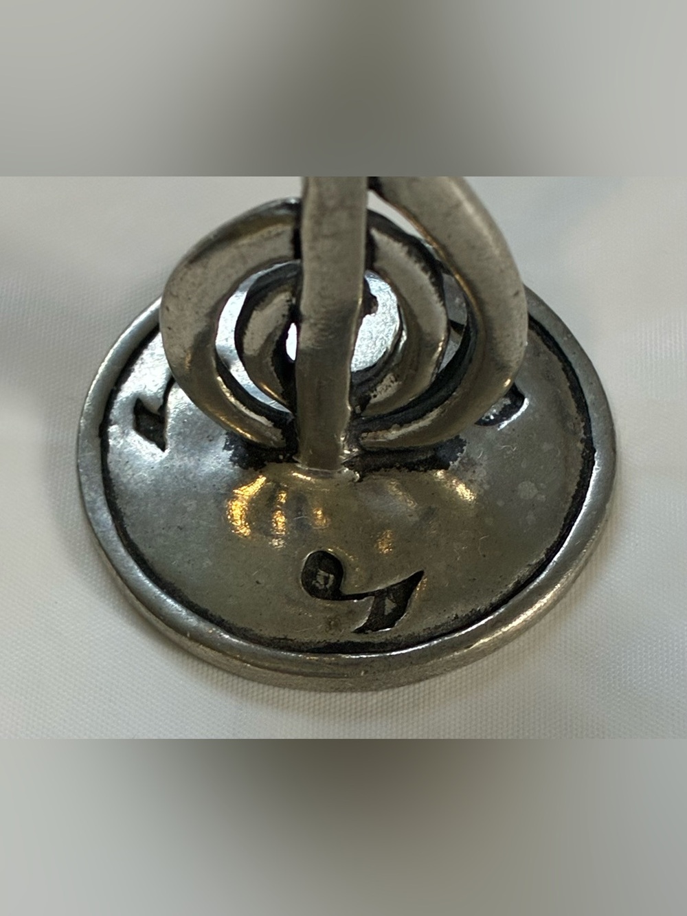 PEWTER RING HOLDER TREBLE CLEF BASIC SPIRIT NOVA SCOTIA - Picture 4 of 5